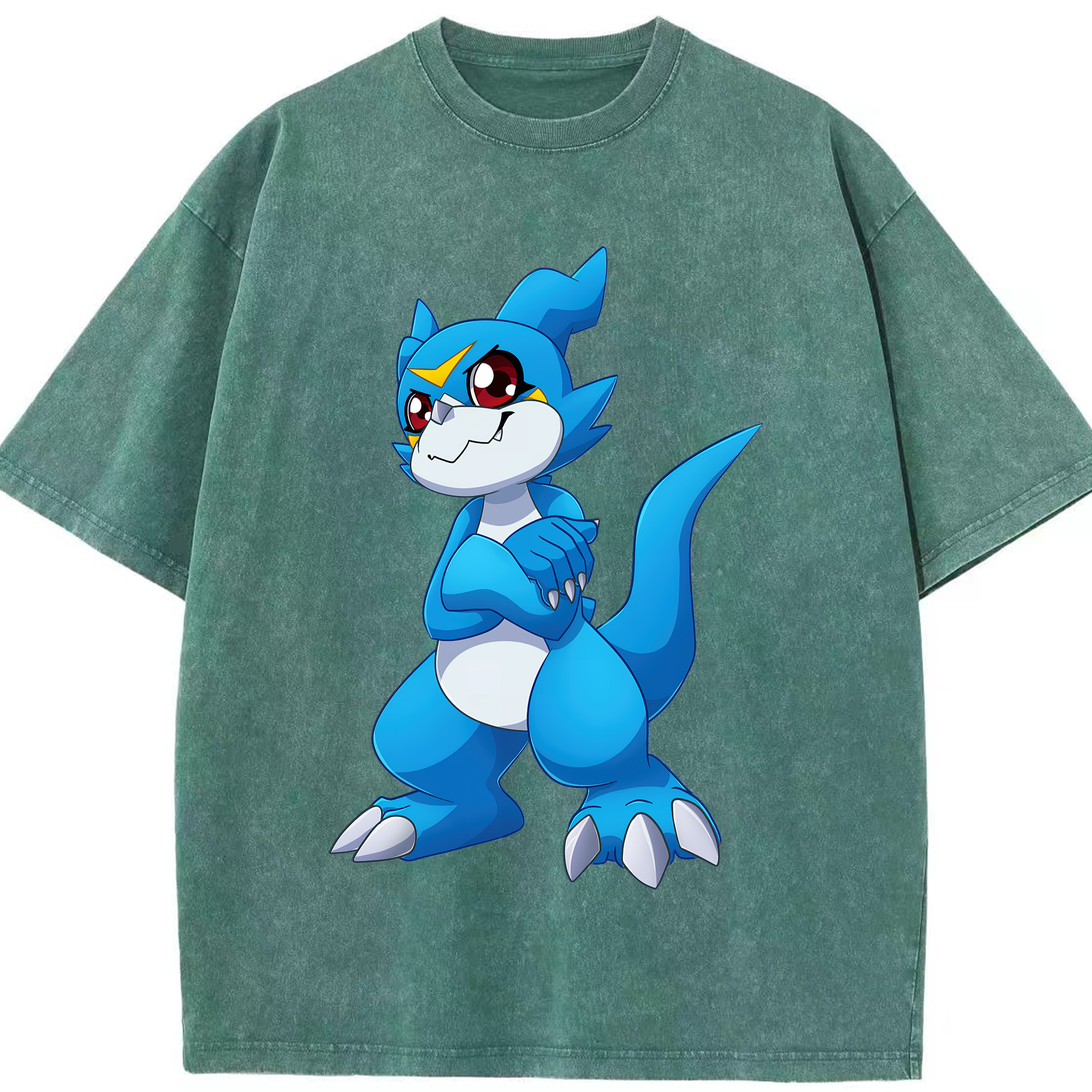 （画像用） Digimon デジタルモンスター/デジモン 綿100% ヴィンテージ風 半袖Tシャツ（フロントプリント）
